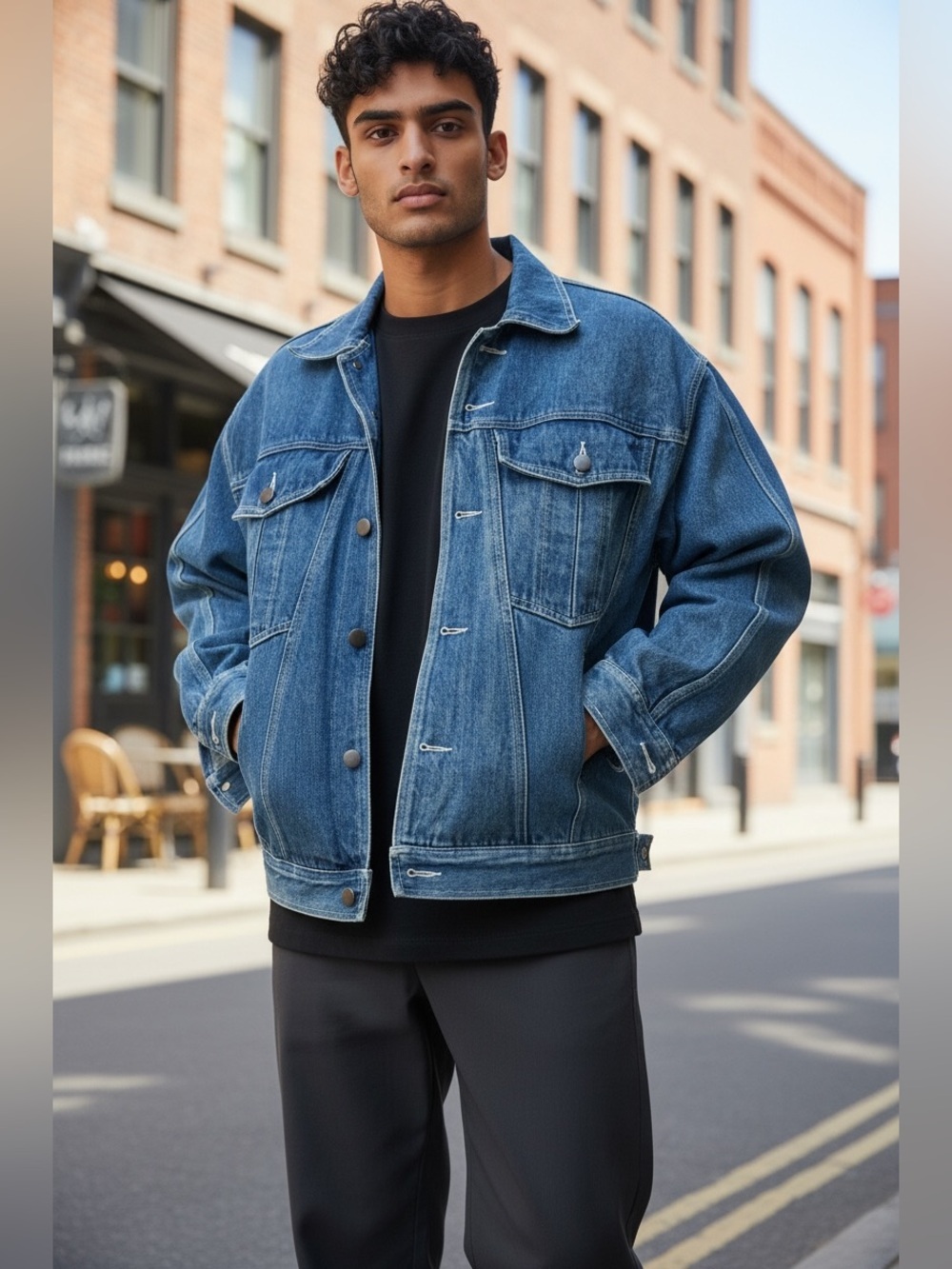 Gitano denim jean vintage oversized jacket-M